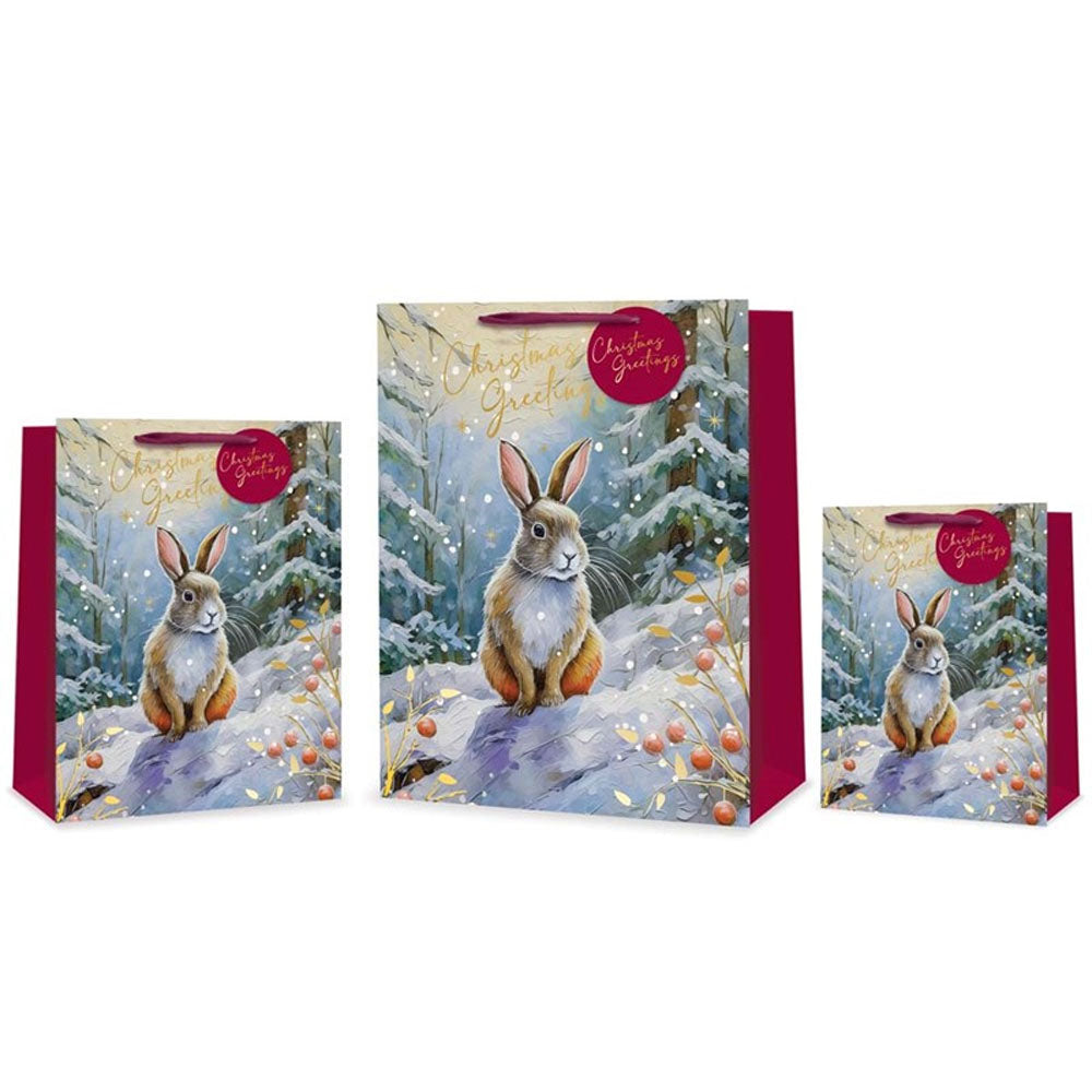Christmas Gift Bag – Large Rabbit Design - 9DH340 Christmas Giftwrap W J Nigh & Sons Ltd All Things Christmas Brand_W J Nigh CarlR Christmas Christmas Essentials Christmas Gift Wrap / Accs Christmas Products Collections_All Things Christmas Nov25 Product Type_Christmas Giftwrap Product Type_Giftwrap/Tags Etc. W J Nighs