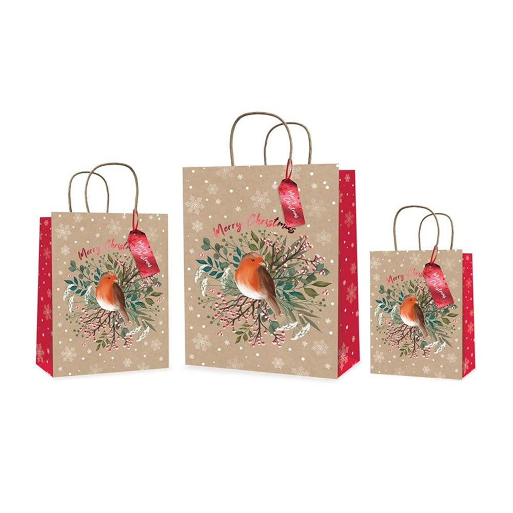 Christmas Gift Bag Medium – Robin - 9DH348 Christmas Giftwrap W J Nigh & Sons Ltd All Things Christmas Brand_W J Nigh CarlR Christmas Christmas Gift Wrap / Accs Christmas Gifts Christmas Products Collections_All Things Christmas Nov25 Product Type_Christmas Giftwrap W J Nighs