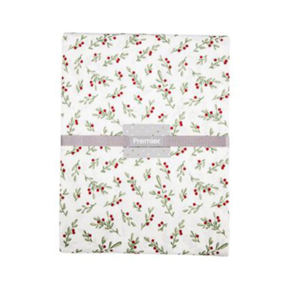 Holly Berry Tablecloth 2m x 1.3m - 9DR573 Christmas Tableware W J Nigh & Sons Ltd All Things Christmas Brand_W J Nigh CarlR Christmas Christmas Essentials Christmas Products Collections_All Things Christmas More Christmas Tableware Nov25 Product Type_Christmas Tableware W J Nighs