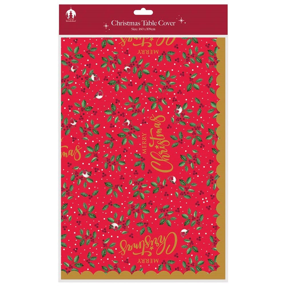 Disposable Traditional Table Cloth 160 x 109cm - 9DR647 Christmas Tableware W J Nigh & Sons Ltd All Things Christmas Brand_W J Nigh CarlR Christmas Christmas Products Christmas Tableware Collections_All Things Christmas Nov25 W J Nighs