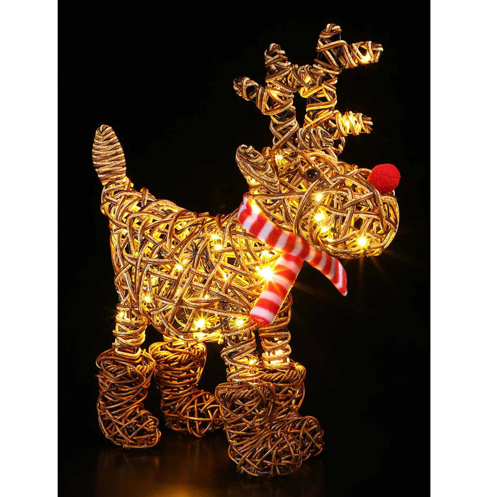 Noma Wicker Rudolph - 60 LED - 9724001 Christmas Decorations Leisuregrow Products Ltd All Things Christmas Brand_Noma CarlR Christmas Christmas Decorations Christmas Products Collections_All Things Christmas Noma Nov25 Product Type_Christmas Decorations Product Type_Christmas Lights