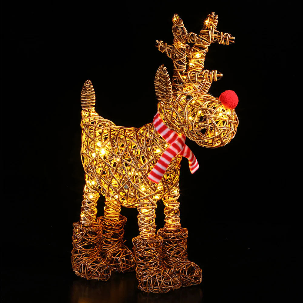 NOMA Wicker Rudolph 80 LED 9724002 W Hurst Son IW Ltd NOMA Wicker Rudolph 80 LED 9724002 W Hurst Son IW Ltd