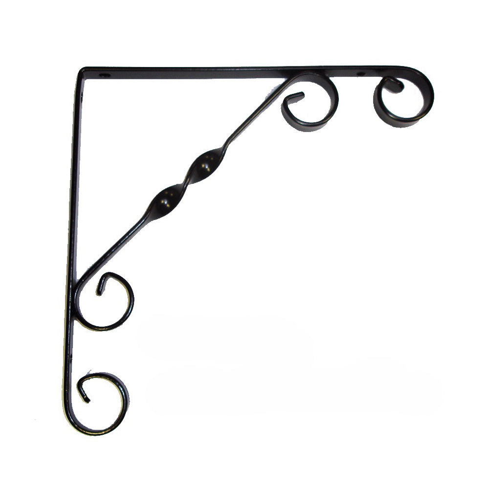 Ornamental 244-0150BK Bracket Black 150mm Shelf Brackets A Perry & Co (Hinges) Ltd (NMBS) A PERRY & CO (HINGES) LTD Bracket Brand_A Perry CarlR Garden Hanging Basket Bracket Nov24 Product Type_Shelf Brackets Shelf Brackets