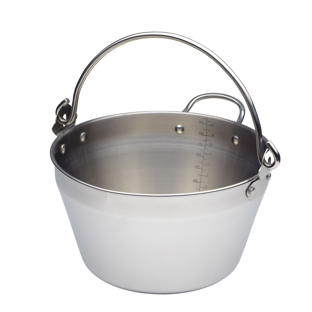 Home Made KCHMMINIMASLIN Mini Maslin Pan 4.5Ltr Pie Dishes & Pans W Hurst & Son (IW) Ltd Feb25 Kitchen Kitchen & Dining Kitchen & Food Storage Kitchen Appliances Kitchen Tools & Utensils Kitchenware Misc. Kitchenware RobC Stainless Steel