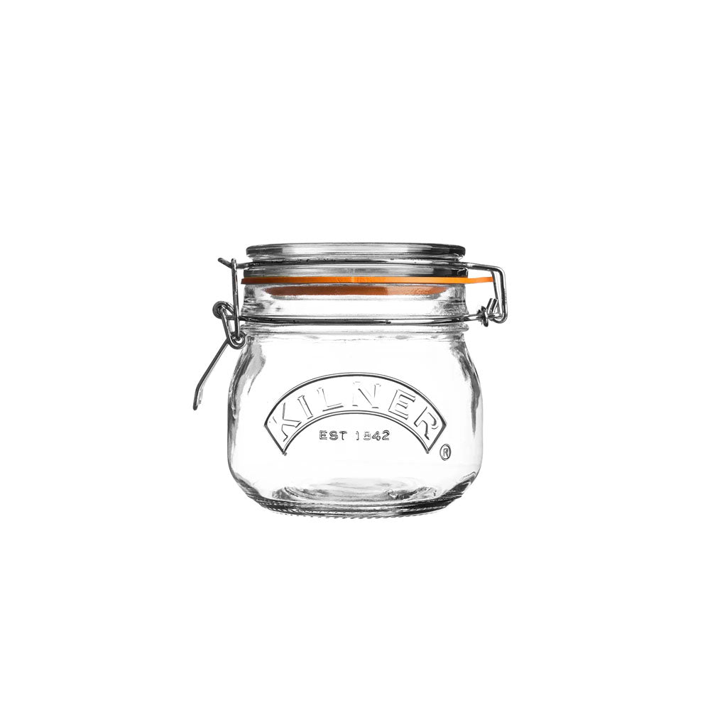 Kilner Clip Top Round Jar 0.5L - 0025.490 Food Storage Rayware Ltd CarlR Collections_Food Storage Collections_Jars / Bottles Food Storage Jars & Bottles Kilner Kitchen & Food Storage Oct25 Product Type_Food Storage Product Type_Jars & Bottles Rayware
