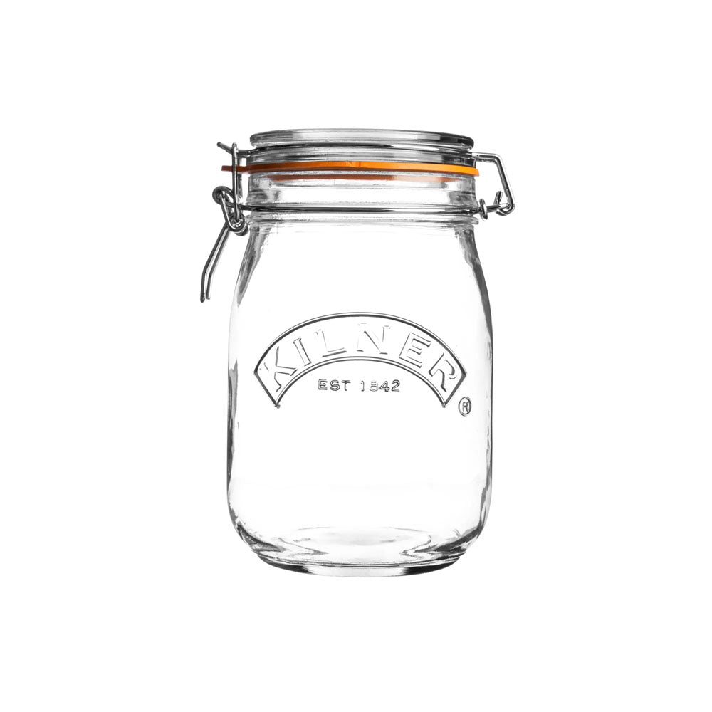 Kilner Clip Top Round Jar 1L - 0025.491 Food Storage Rayware Ltd CarlR Collections_Food Storage Collections_Jars / Bottles Food Storage Jars & Bottles Kilner Kitchen & Food Storage Oct25 Product Type_Food Storage Product Type_Jars & Bottles Rayware