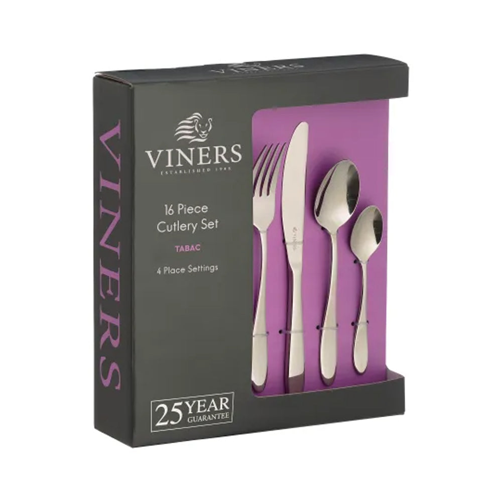 ** VINERS TABAC 16PCE CUTLERY SET - 0302.915 Specialist Cutlery Rayware Ltd Brand_Viners CarlR Collections_Cutlery Cutlery Dining & Tableware iowonly Jun25 Kitchen & Dining Product Type_Cutlery Sets Product Type_Picnic Dining Product Type_Specialist Cutlery