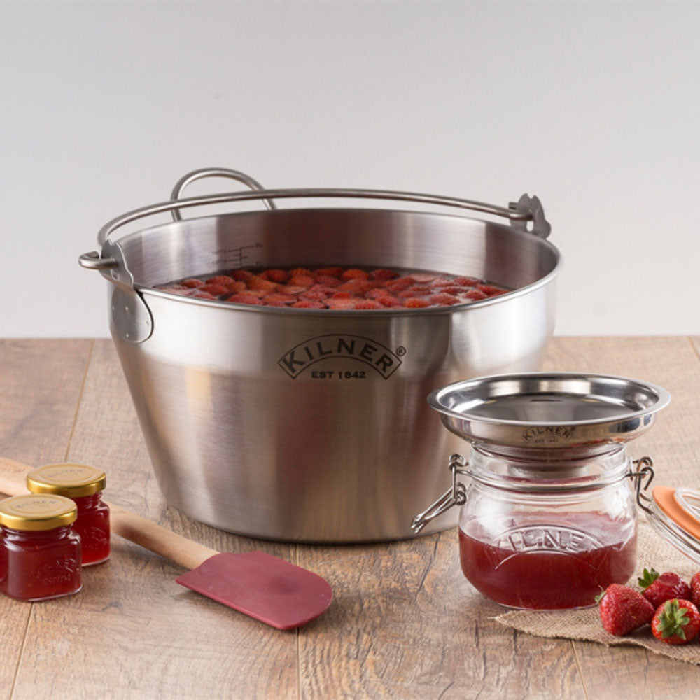Kilner Stainless Steel Preserving Pan 8L - 0025.413 Pie Dishes & Pans Rayware Ltd Baking CarlR Collections_Baking cooking & baking Home Baking Kilner Oct25 Product Type_Jam Making Product Type_Pie Dishes & Pans Rayware Stainless Steel