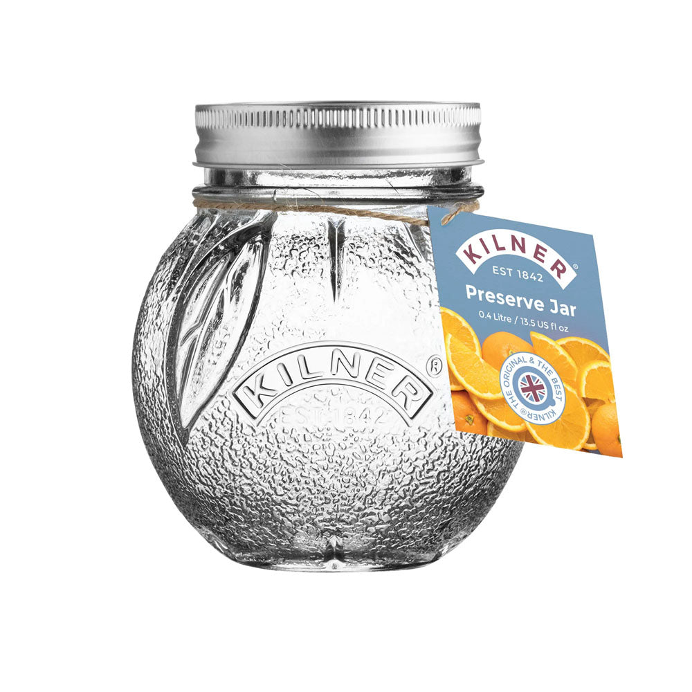 Kilner Orange Fruit Preserve Jar 0.4L - 0025.581 Food Storage Rayware Ltd CarlR Collections_Food Storage Food Storage Food StorageStorage Kilner Kitchen & Food Storage Oct25 Product Type_Food Storage Product Type_Sundry Food Storage Rayware