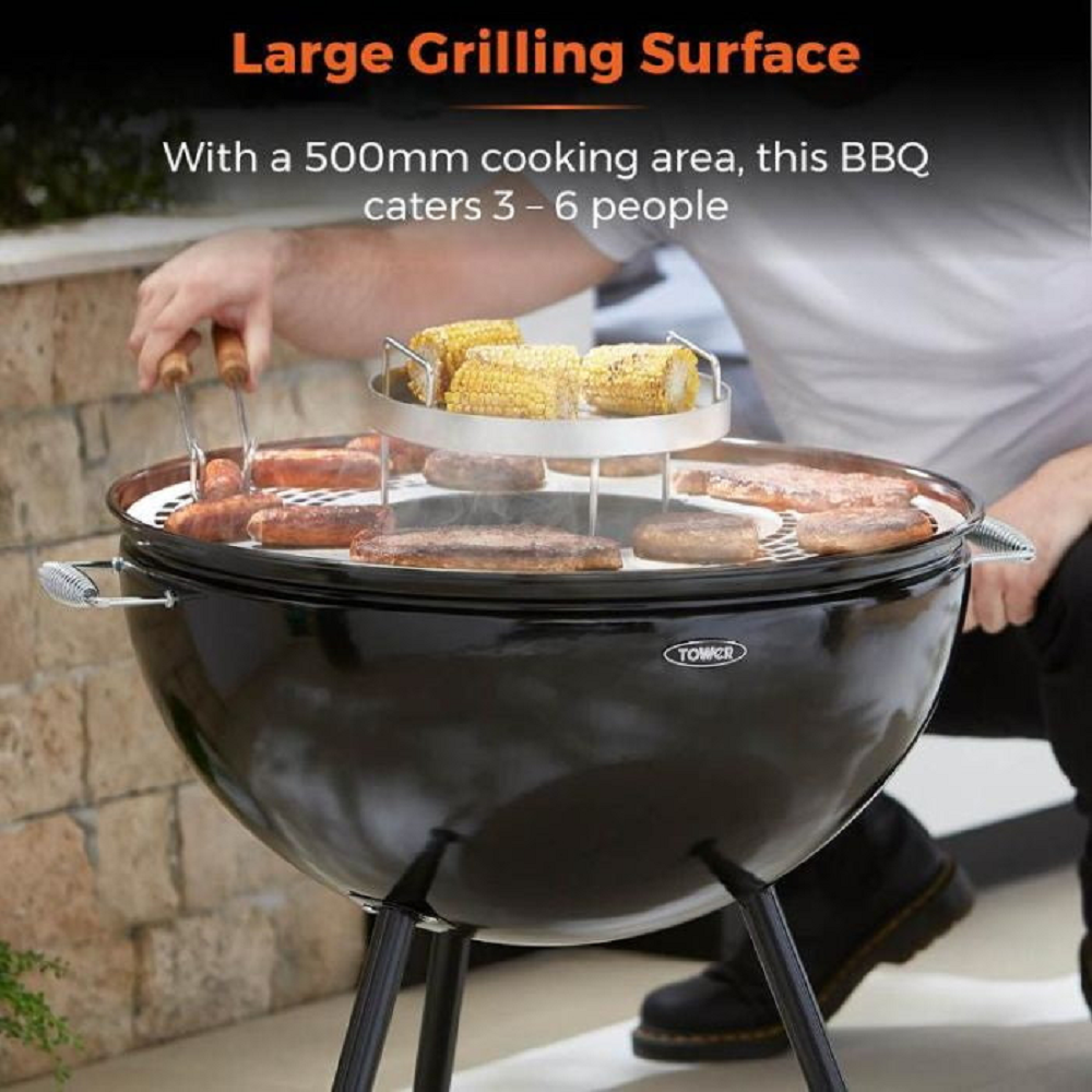 Tower T978512 Sphere Fire Pit and BBQ Grill - Premium Charcoal Barbecues from Tower - Just $115.99! Shop now at W Hurst & Son (IW) Ltd