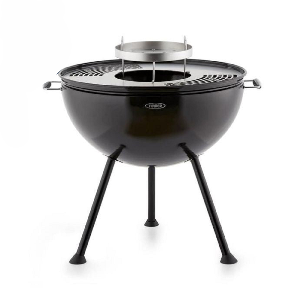 Tower T978512 Sphere Fire Pit and BBQ Grill Charcoal Barbecues Tower Barbecues Barbeques BBQS Brand_Tower Collections_Barbecues free delivery Garden Garden Furniture Google Product May Leaflet Outdoor & Leisure Product Type_Charcoal Barbecues Product Type_Fire Baskets / Bowls summer Tower