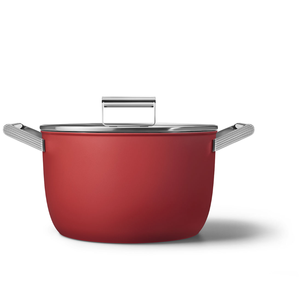 Smeg CKFC2611RDM Red 26 cm Non-stick Casserole Dish