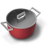 Smeg CKFC2611RDM Red 26 cm Non-stick Casserole Dish