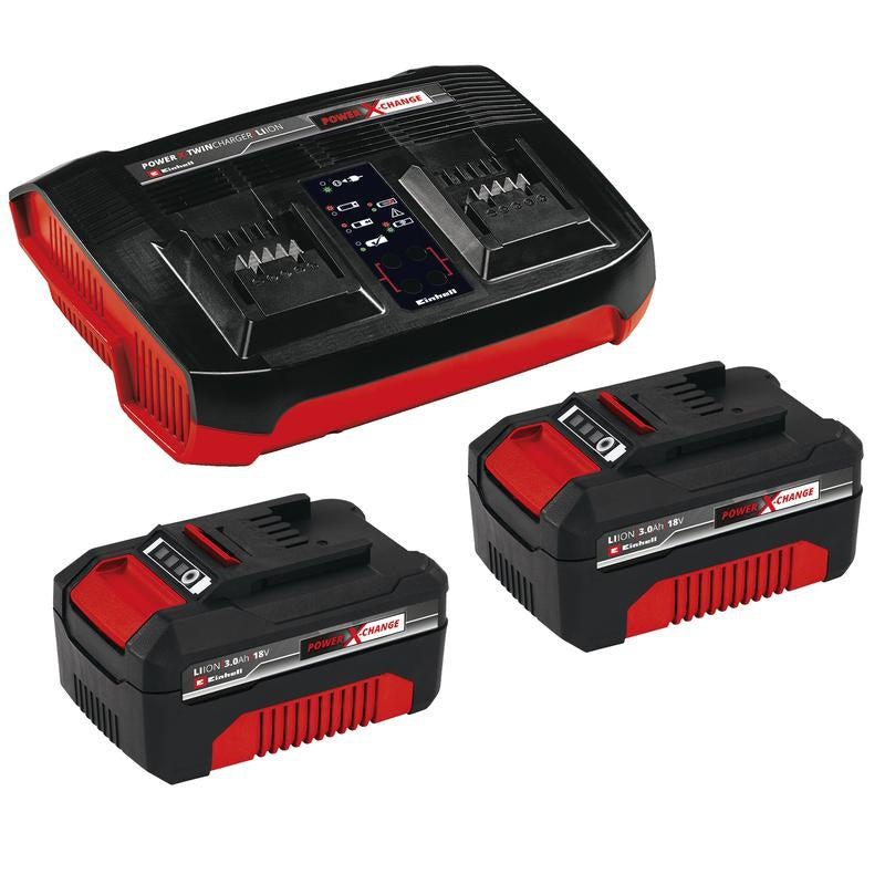Einhell 4512083 18V Battery & Twin Charger Kit - Premium Batteries / Chargers from EINHELL - Just $90! Shop now at W Hurst & Son (IW) Ltd