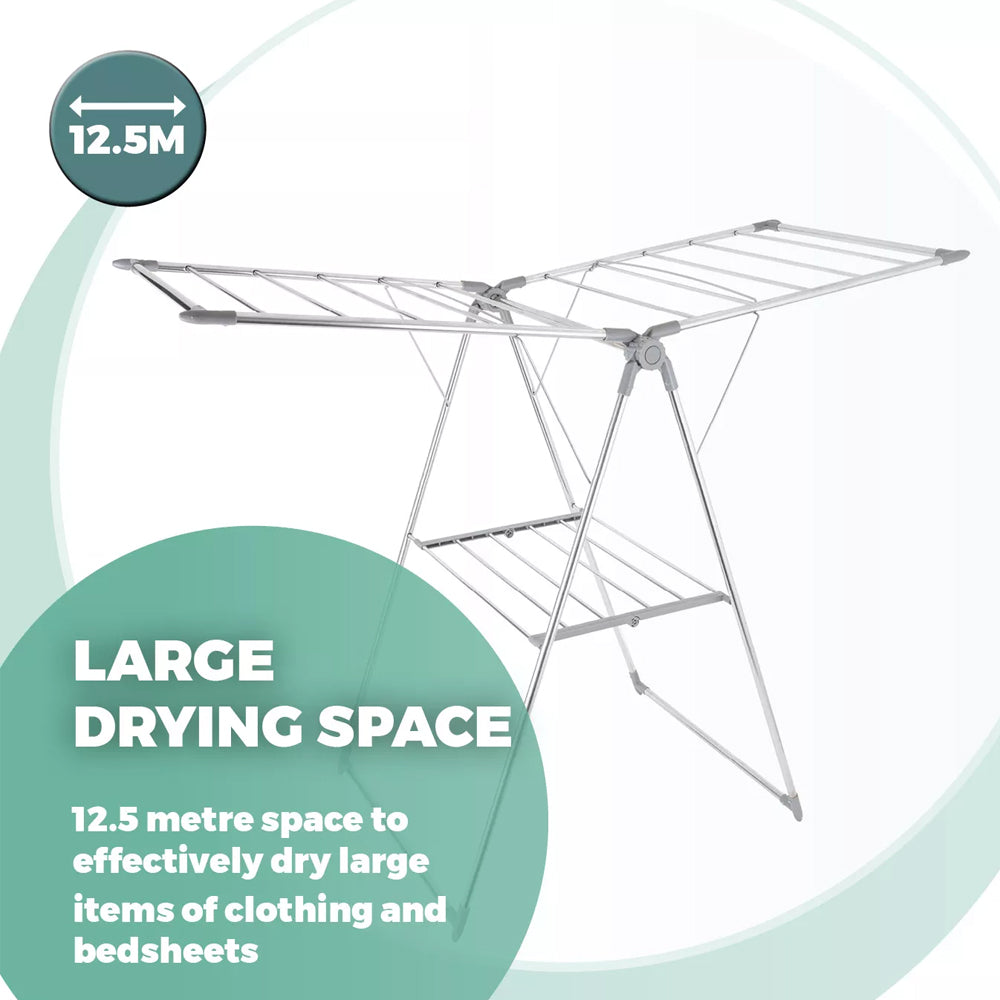 Our House Winged Clothes Airer - SR20001B Airers R K Wholesale Ltd (AIS) Airer Airers aug25 CarlR Clothes Clothes Airer Collections_Laundry Laundry Product Type_Airers Product Type_Laundry Accessories Product Type_Laundry Care RKW