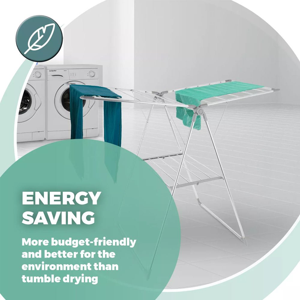 Our House Winged Clothes Airer - SR20001B Airers R K Wholesale Ltd (AIS) Airer Airers aug25 CarlR Clothes Clothes Airer Collections_Laundry Laundry Product Type_Airers Product Type_Laundry Accessories Product Type_Laundry Care RKW