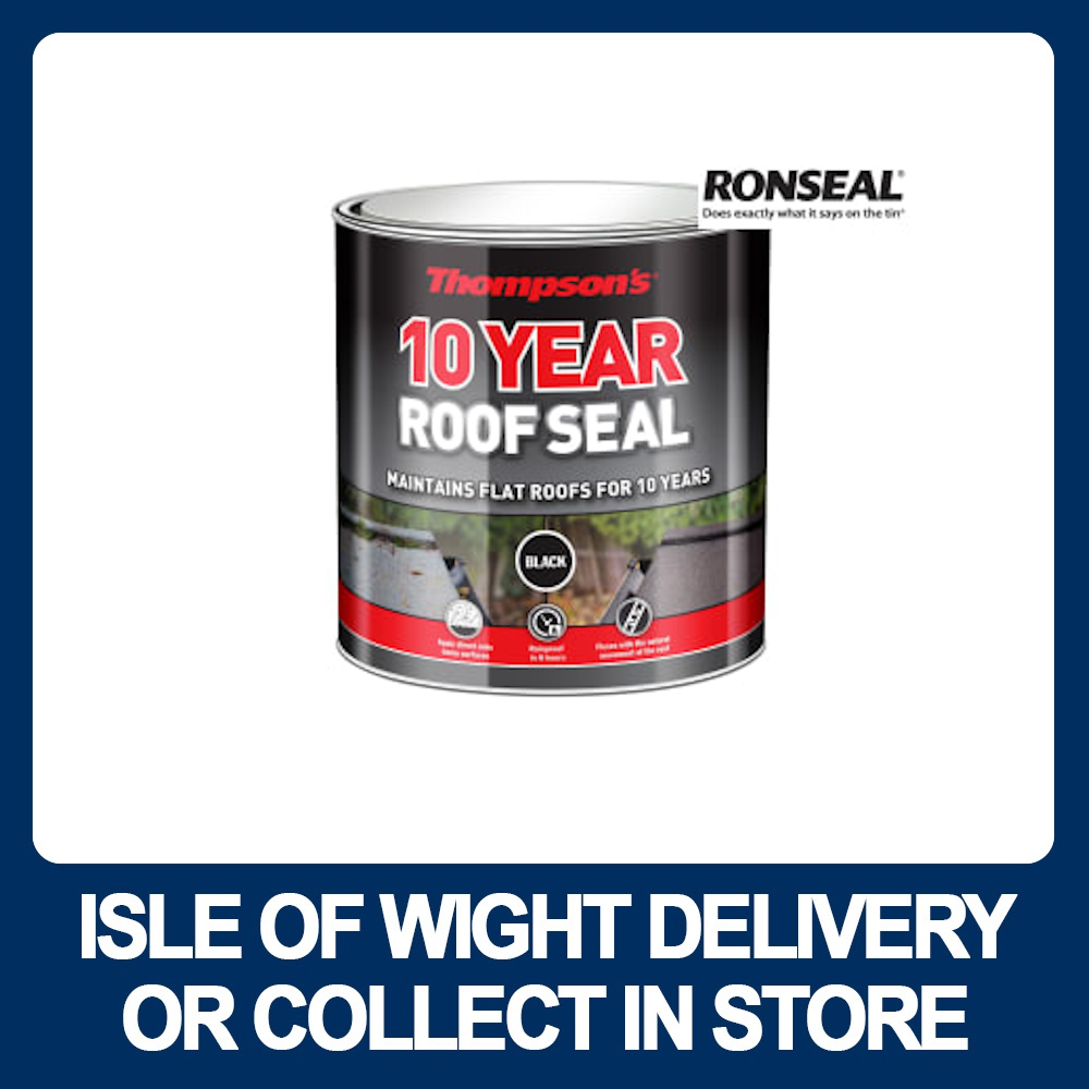 Thompsons RSLHPRS25L 10 Year Roof Seal - Black 2.5 ltr - Premium Damp Seal from RONSEAL - Just $30! Shop now at W Hurst & Son (IW) Ltd