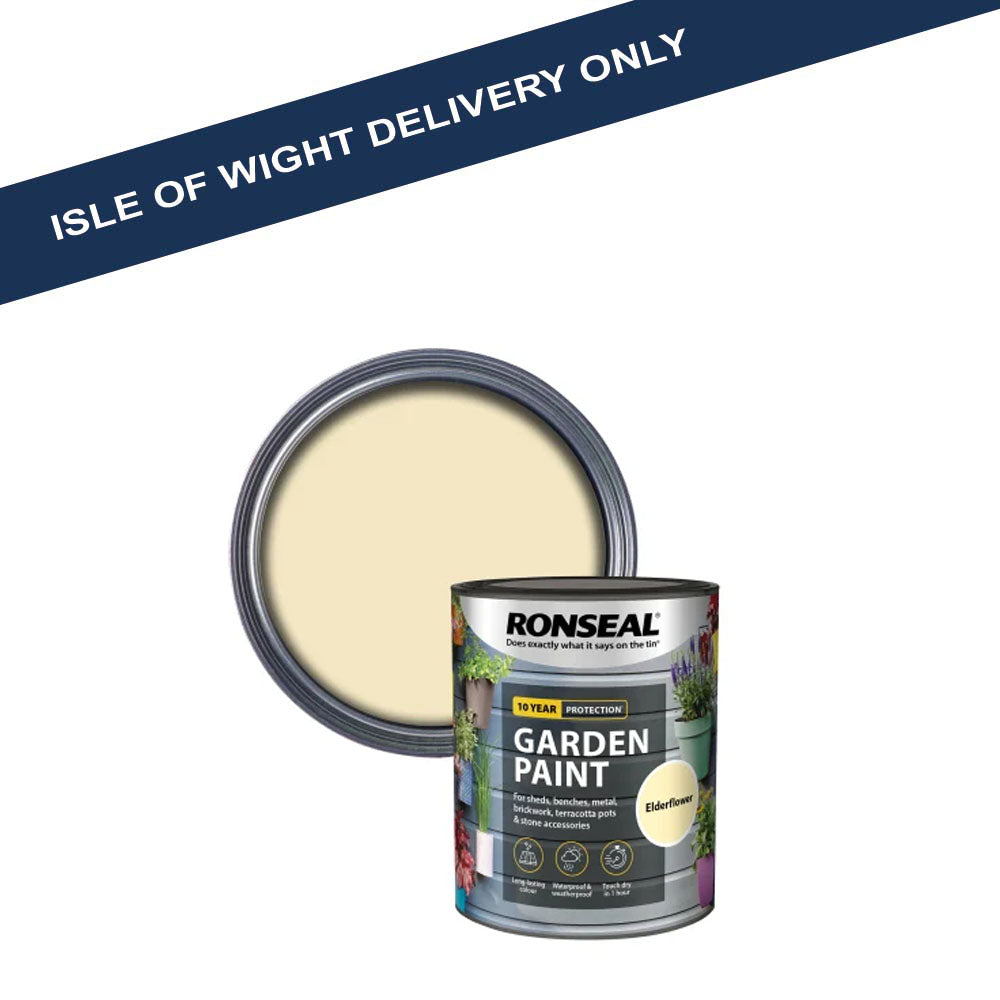 Ronseal Garden Paint 750ml - Elderflower - RSLGPEF750 Outdoor Wood Paints Toolbank Ltd (NMBS) Brand_Ronseal CarlR Exterior Paints Nov25 Ronseal Specialist Paints Toolbank