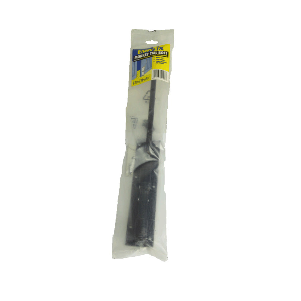 Easyfix 4094843 Monkey Tail Bolt Black 18x5/8in Door Bolts Avocet Hardware (UK) Ltd (NMBS) CarlR Collections_Door Locks / Bolts Collections_Other Bolts door bolts Door Locks & Bolts Nov24 Other Bolts