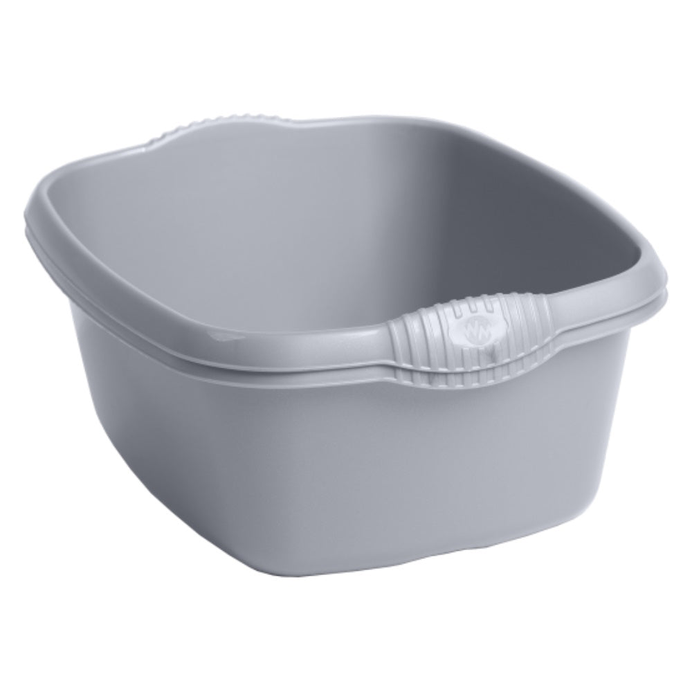 Wham 11285 Casa Plastic Rectangular Washing Up Bowl 39cm - Silver Washing Up Bowls What More UK Ltd Brand_Wham Cleaning Equipment Collections_Cleaning Equipment Collections_Washing Up Bowls / Drainers Dec24 Housewares Kitchenware Mark.Williams Product Type_Housewares Product Type_Washing Up Bowls Washing Up Bowls & Drainers Wham What More UK Ltd