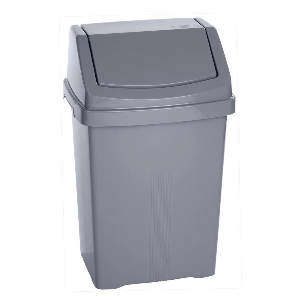 Wham 11750 Casa Swing Bin 25Ltr - Silver Bins What More UK Ltd Bins & Bin Liners Brand_Wham Collections_Bins / Bin Liners Dec24 Google Product Home Housewares Mark.Williams Product Type_Bins Product Type_Housewares Refuse Wham What More UK Ltd