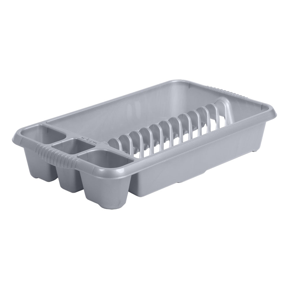 Wham 12731 Casa Medium Dish Drainer - Silver Dish & Cutlery Drainers What More UK Ltd Brand_Wham Collections_Washing Up Bowls / Drainers Dec24 Dish & Cutlery Drainers Google Product Kitchen & Dining Kitchen & Food Storage Mark.Williams Product Type_Dish & Cutlery Drainers Washing Up Bowls & Drainers Wham What More UK Ltd