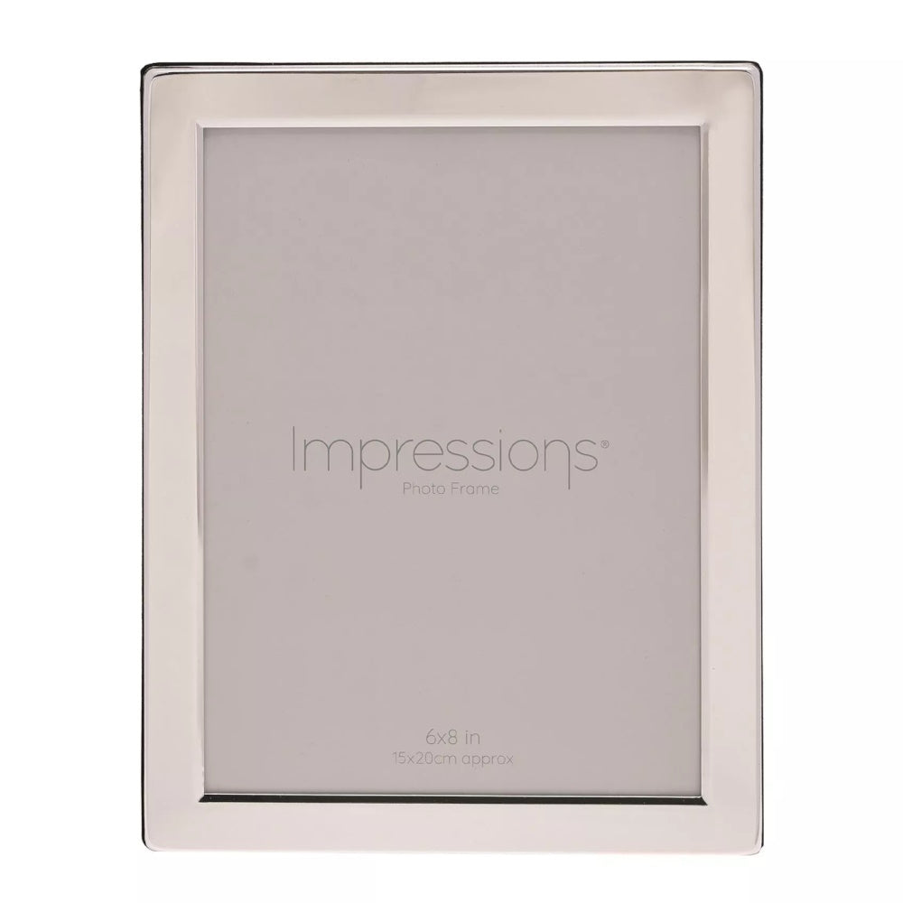 Impressions 362068S Silver Plated Frame Flat Edge 6x8in Picture Frames Widdop Brand_Widdop Collections_More Housewares Collections_Picture Frames Dec24 Google Product Home Housewares Mark.Williams More Housewares Picture Frames Product Type_Picture Frames Widdop