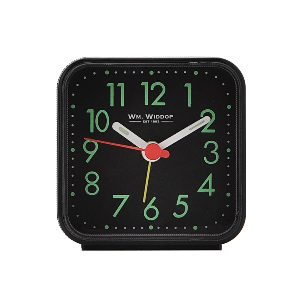 Hometime 5154B Small Square Alarm Clock Black Alarm Clocks Widdop Brand_Widdop Collections_More Decor & Giftware Decor & Giftware Google Product Home MAR25 Mark.Williams More Decor & Giftware Product Type_Alarm Clocks Widdop