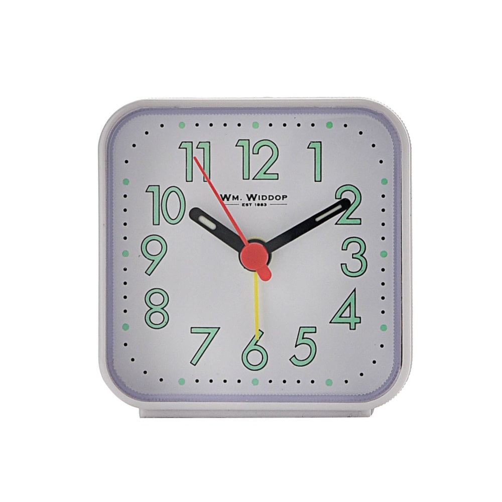 Hometime 5154W Small Square Alarm Clock White Alarm Clocks Widdop Brand_Widdop Collections_More Decor & Giftware Decor & Giftware Google Product Home MAR25 Mark.Williams More Decor & Giftware Product Type_Alarm Clocks Widdop