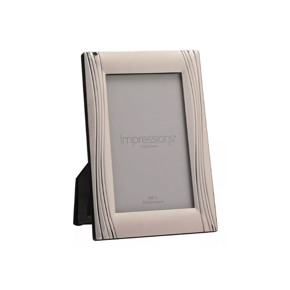 Satin Silver-Plated Frame – Wave Design 4x6" - FS26446N Picture Frames Widdop Bingham & Co Ltd (AIS) aug25 autumnal charm Brand_Widdop Brand_Widdop Bingham CarlR Collections_More Decor & Giftware Collections_Picture Frames Decor & Giftware Home Home Interiors More Decor & Giftware Picture Frames Product Type_Picture Frames Widdop Widdop Bingham