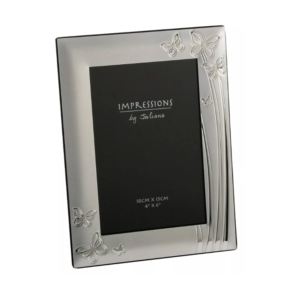 2-Tone Silver-Plated Frame – Butterfly 4x6" - FS100446 Picture Frames Widdop Bingham & Co Ltd (AIS) aug25 autumnal charm Brand_Widdop Brand_Widdop Bingham CarlR Collections_More Decor & Giftware Collections_Picture Frames Decor & Giftware Home Home and Gifts Home Interiors More Decor & Giftware Picture Frames Product Type_Picture Frames Widdop Widdop Bingham