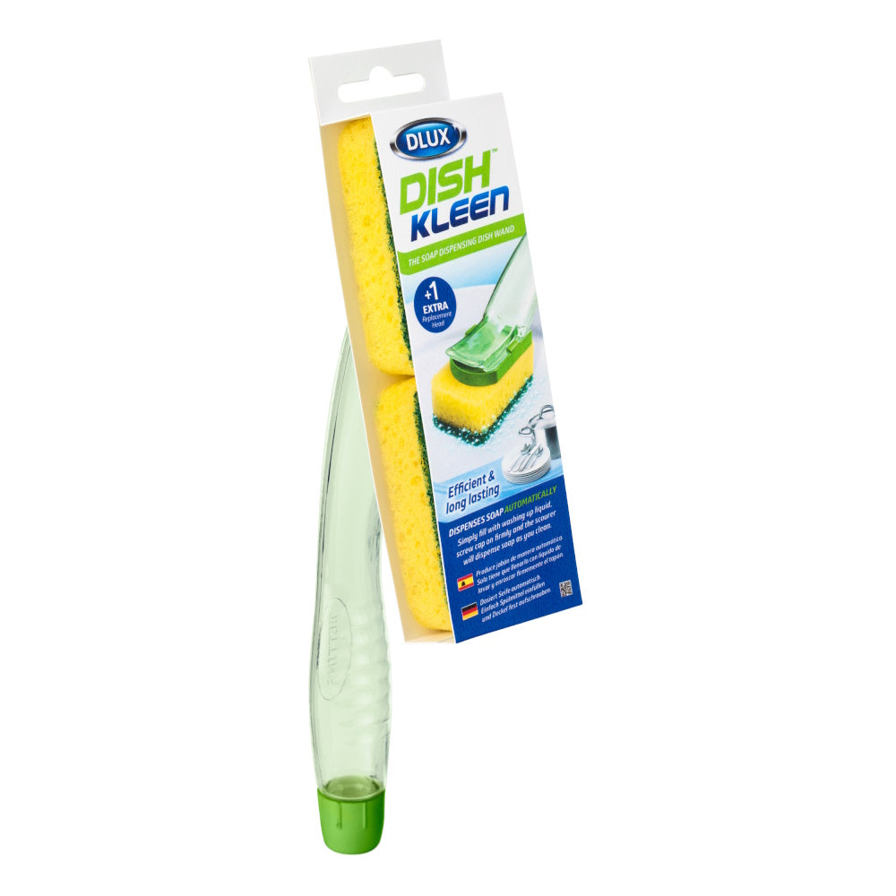 DLUX 64250 Dish Kleen Soap Dispensing Scourer with Green Wand