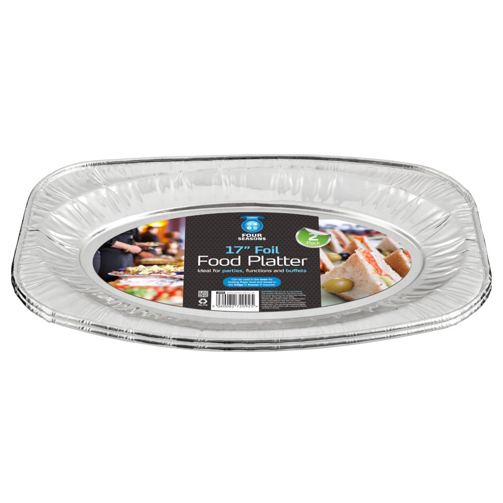 Four Seasons 2092 Foil Food Platter 17" Pack of 2