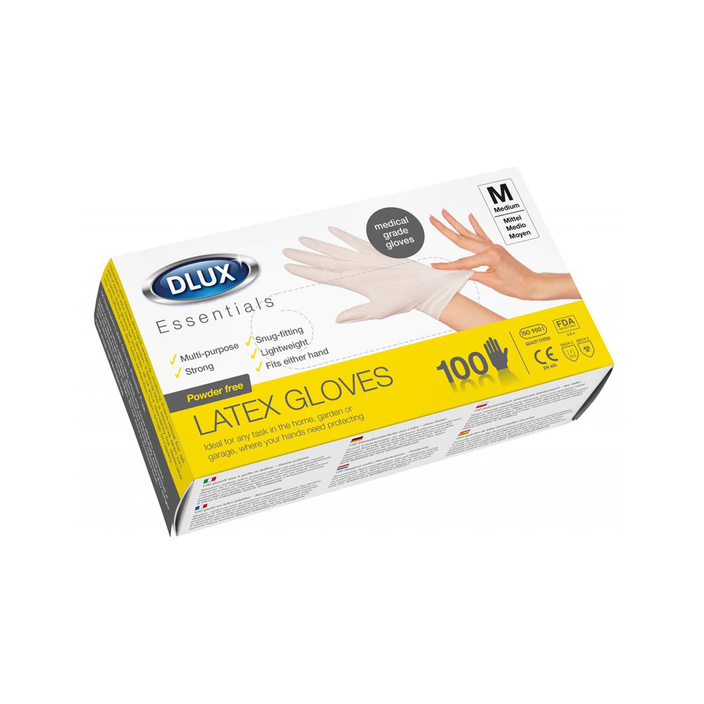 Dlux 2246 Latex Gloves Powder Free 100PK - Small