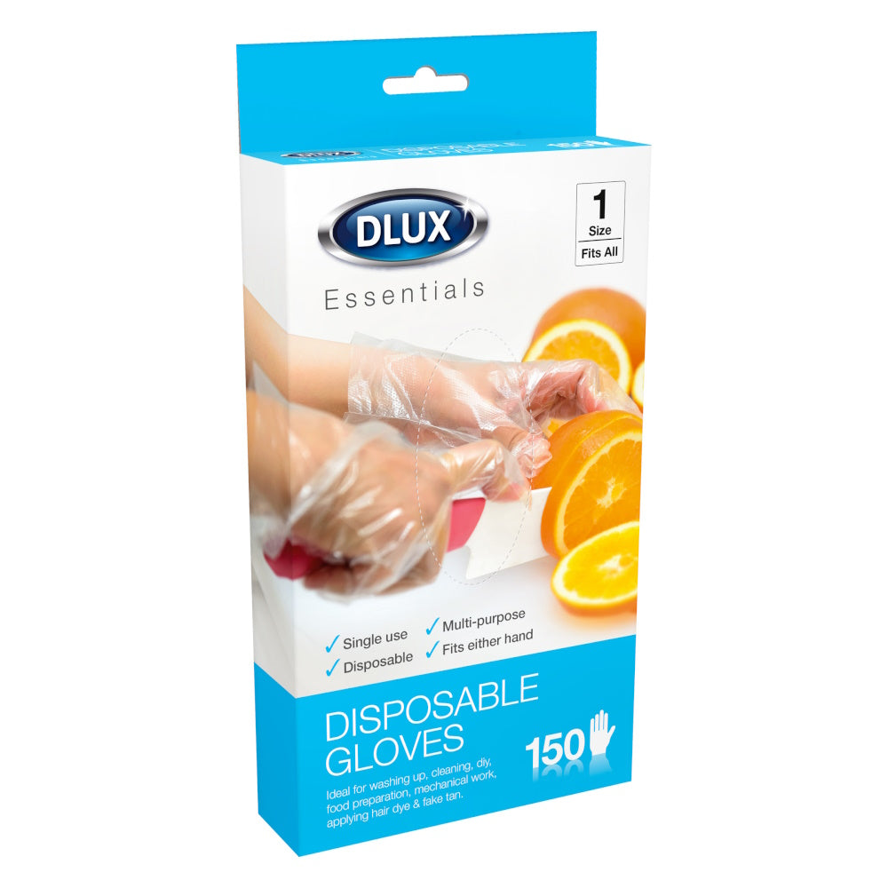 Dlux Essentials 2210 Polythene Disposable Gloves 150PK