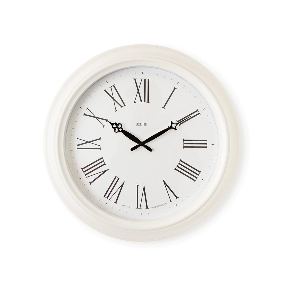 Acctim Cheltenham 50cm Wall Clock – Buttermilk - 22882 Clocks Anglo-Continental Clock Co Ltd (AIS) aug25 CarlR Clocks Clocks & Weather Stations Collections_Clocks / Weather Stations Product Type_Wall Clocks Wall Clocks