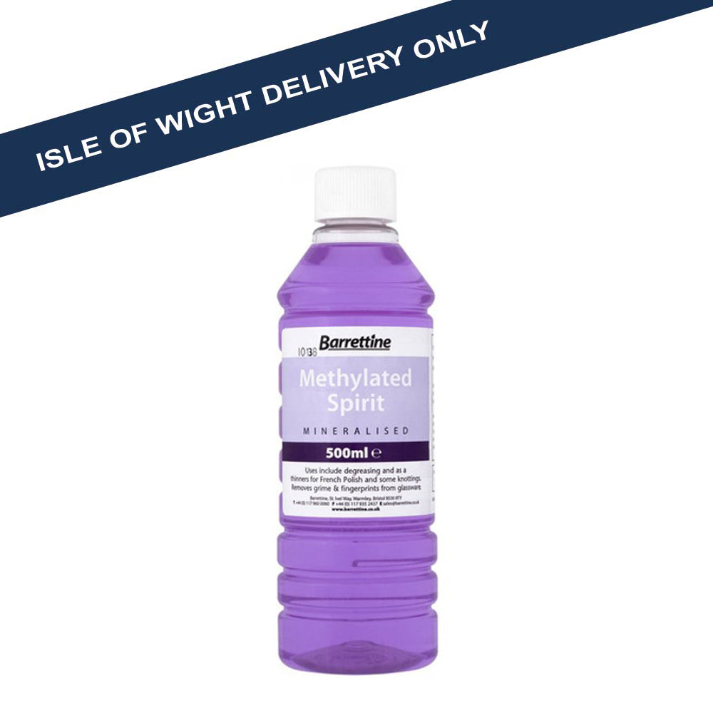 ** METHYLATED SPIRIT 500ml - Professional Grade Cleaning &amp; Multi-Purpose Solvent Cleaning Barrettine Products Barrettine Brand_Barrettine CarlR Collections_White Spirit Etc. Feb25 iowonly Product Type_Thinners Product Type_White Spirit White Spirit Etc.