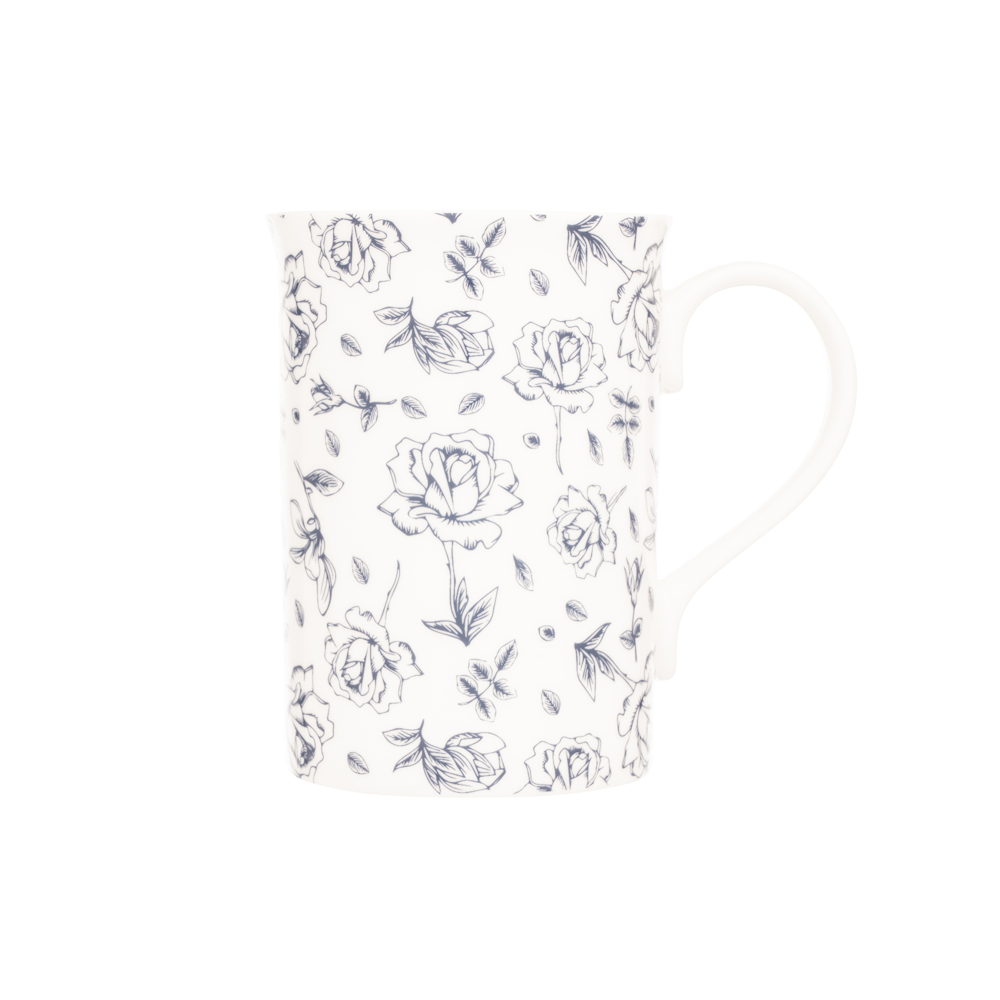 SIIP SPFLUFLOWHN Floral Fluted Mug Navy White Mugs Captivate Brands Ltd Brand_Captivate Brands Brand_SIIP Fundamental Captivate Brands CarlR Dining & Tableware Google Product Jun24 Kitchen & Dining mug mugs Mugs Cups & Saucers Product Type_Single Mugs SIIP Fundamental