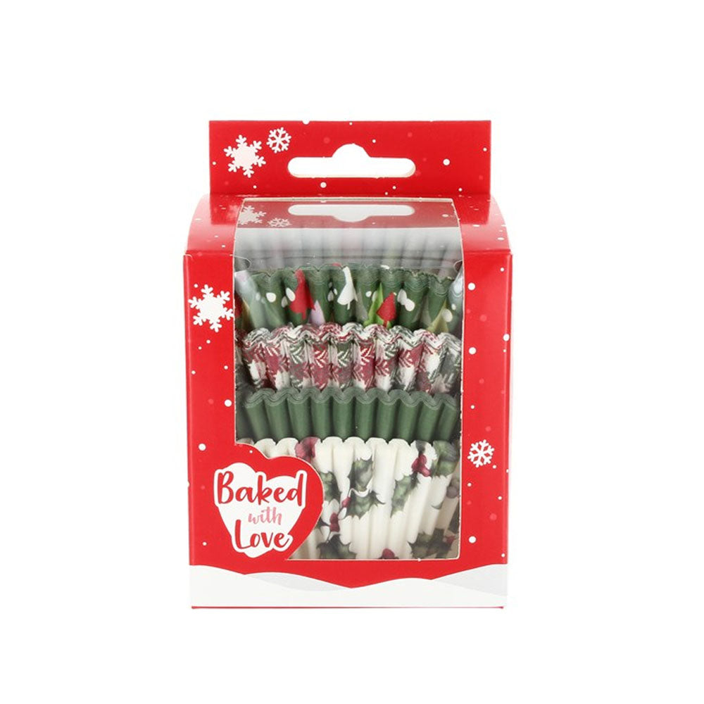 Culpitt Vintage Holly Cake Cases Pack of 100 - 38485 Christmas Baking Culpitt Ltd (AIS) All Things Christmas Brand_Culpitt CarlR Christmas Christmas Baking Christmas Party Christmas Products Collections_All Things Christmas Culpitt Ltd Nov25 Product Type_Christmas Baking