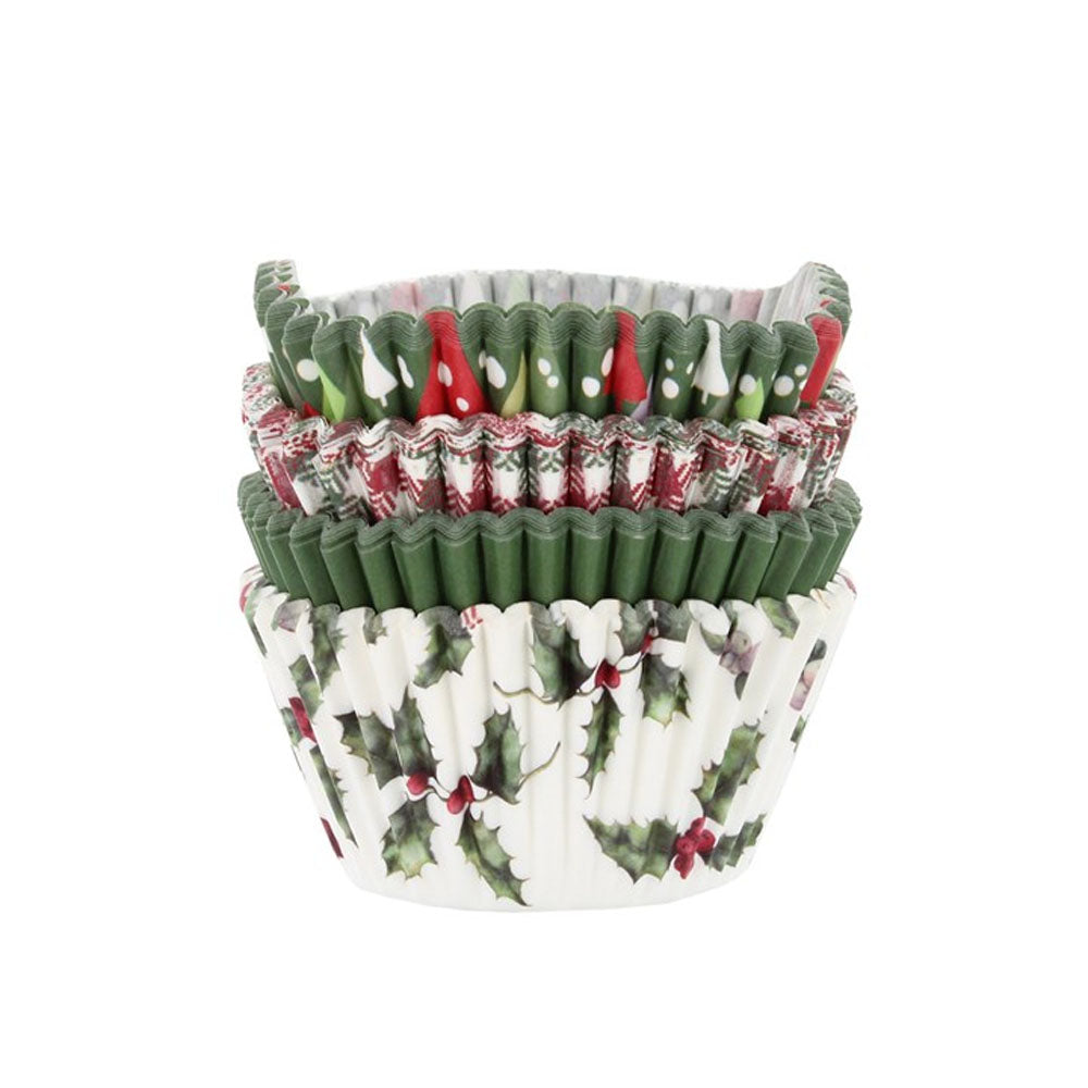 Culpitt Vintage Holly Cake Cases Pack of 100 - 38485 Christmas Baking Culpitt Ltd (AIS) All Things Christmas Brand_Culpitt CarlR Christmas Christmas Baking Christmas Party Christmas Products Collections_All Things Christmas Culpitt Ltd Nov25 Product Type_Christmas Baking