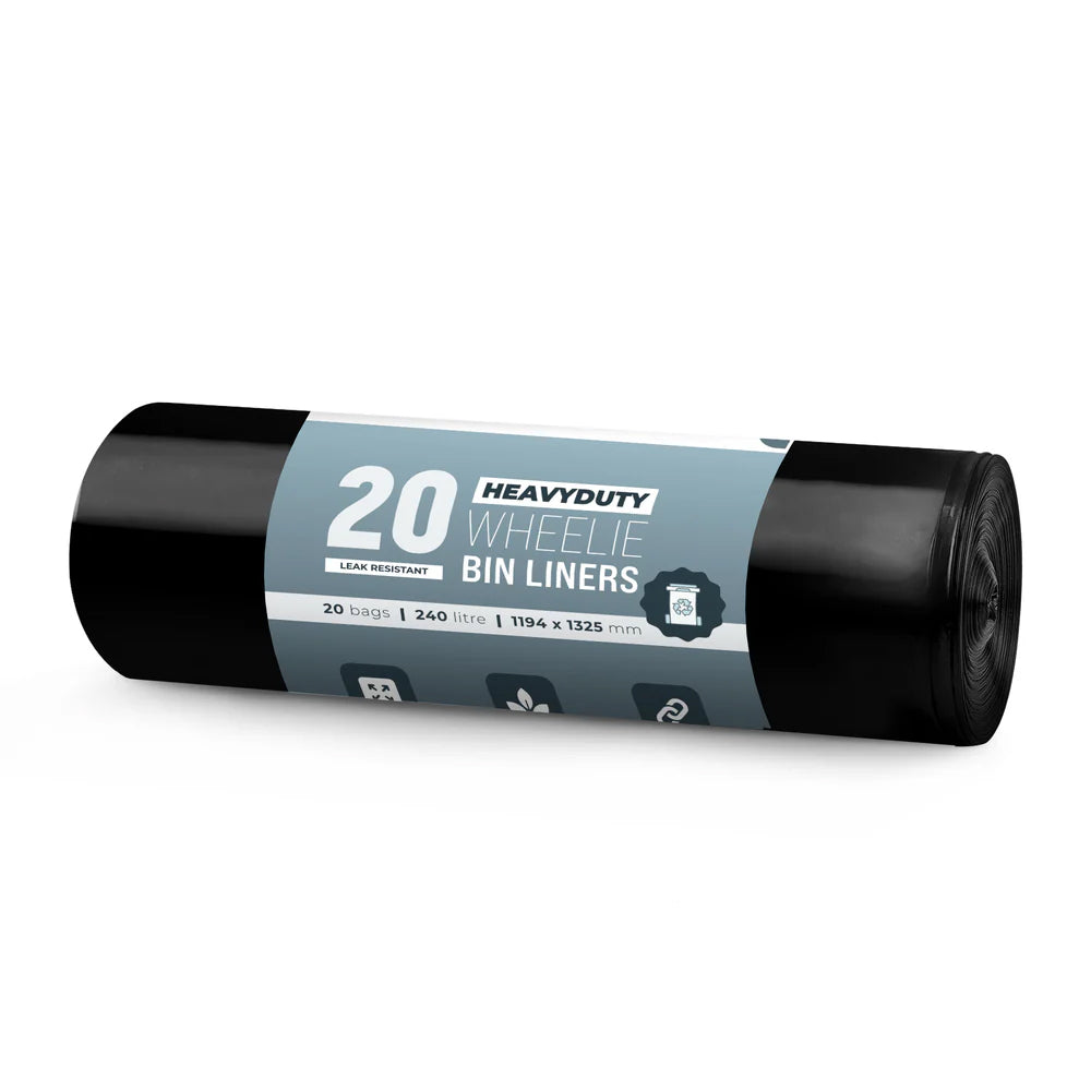 Ecobag 240L Black Wheelie Bin Liners – Pack of 20 - AM20WB Waste Bin Bag Ecobag (UK) Ltd aug25 Bin Liners Bins & Bin Liners Brand_Ecobag CarlR Collections_Bins / Bin Liners Ecobag Product Type_Bin Liners Waste Waste Management