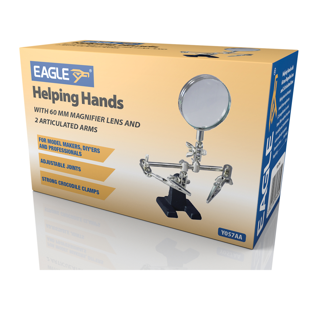 Eagle Y057AA Helping Hands With 60mm Magnifier - Premium Soldering D from Electrovision Ltd - Just $3.95! Shop now at W Hurst & Son (IW) Ltd