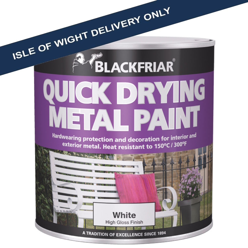 Blackfriar BF0320001F1 Quick Drying Metal Paint 250ml White Metal Paint Tor Coatings Ltd (NMBS) Blackfriar Brand_Blackfriar Collections_Stains and Varnish Decorating Feb25 iowonly Mark.Williams Metal Paints Paints Stains & Varnishes Product Type_Metal Paint Stain & Varnish Stains & Varnish