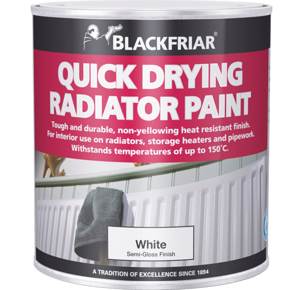 Blackfriar BF0620001/F1 Radiator QD Paint White 250ml Metal Brush Paints Tor Coatings Ltd (NMBS) Blackfriar Decorating Home Improvement iowonly Jan25 Mark.Williams Metal Paints Paints Stains & Varnishes Product Type_Metal Brush Paints Tor Coatings