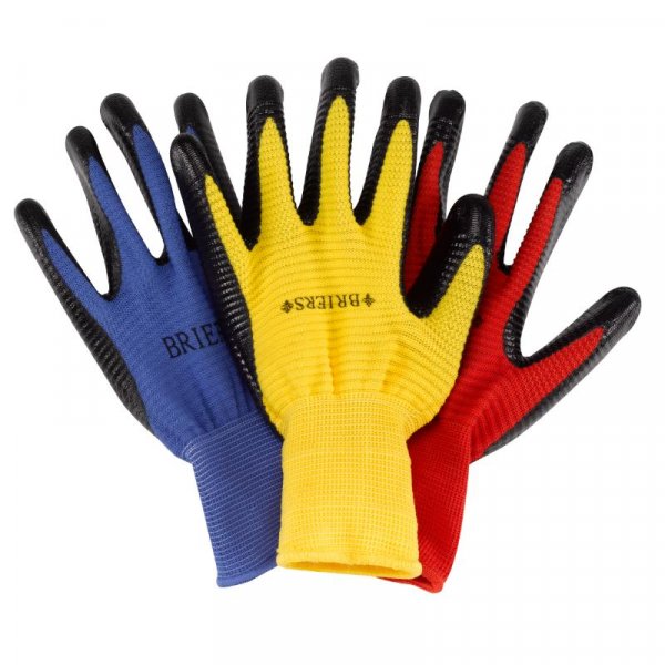 Briers 4560000 Ribbed Smart Grips L9 Triple Pack - Premium Gloves from Briers - Just $6.95! Shop now at W Hurst & Son (IW) Ltd