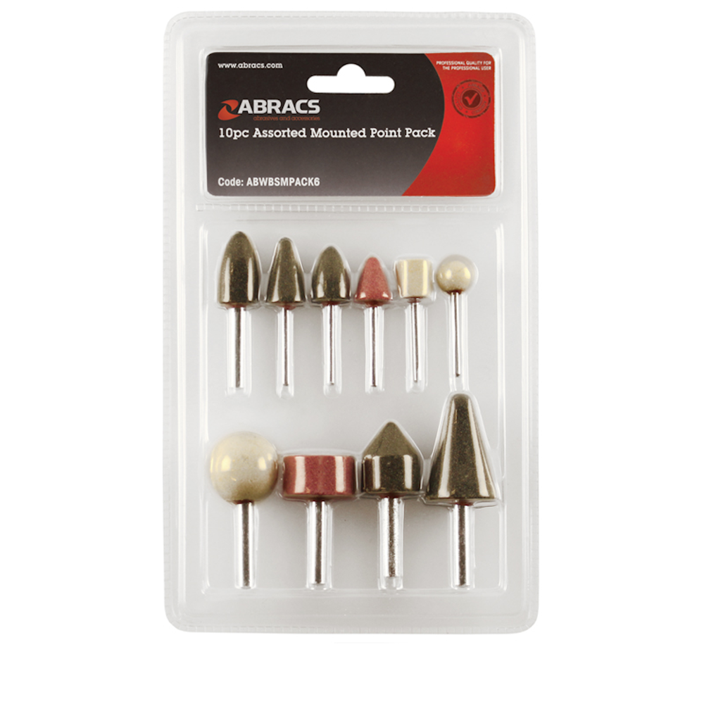Abracs ABWBSMPACK6 10Pce Assorted Mounted Point Pack