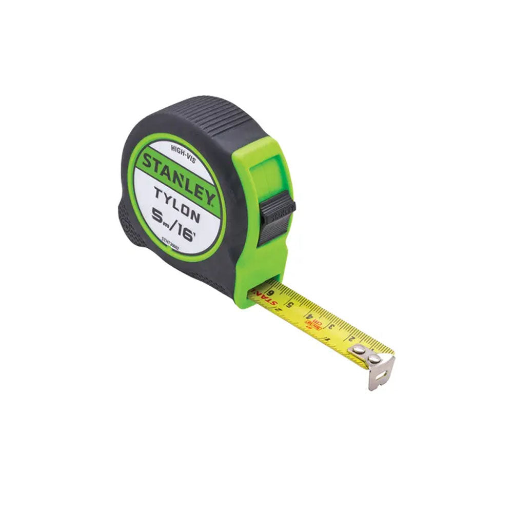 STANLEY Tylon Hi-Vis Tape 5m/16ft - XMS25TAPE5 Tape Measures Curtis Holt (Southampton) Ltd (NMB Brand_Stanley CarlR Collections_Measures Rules and Levels Measure Measures & Rules Measures Rules & Levels Nov25 Product Type_Tape Measures Stanley Toolbank XMS25