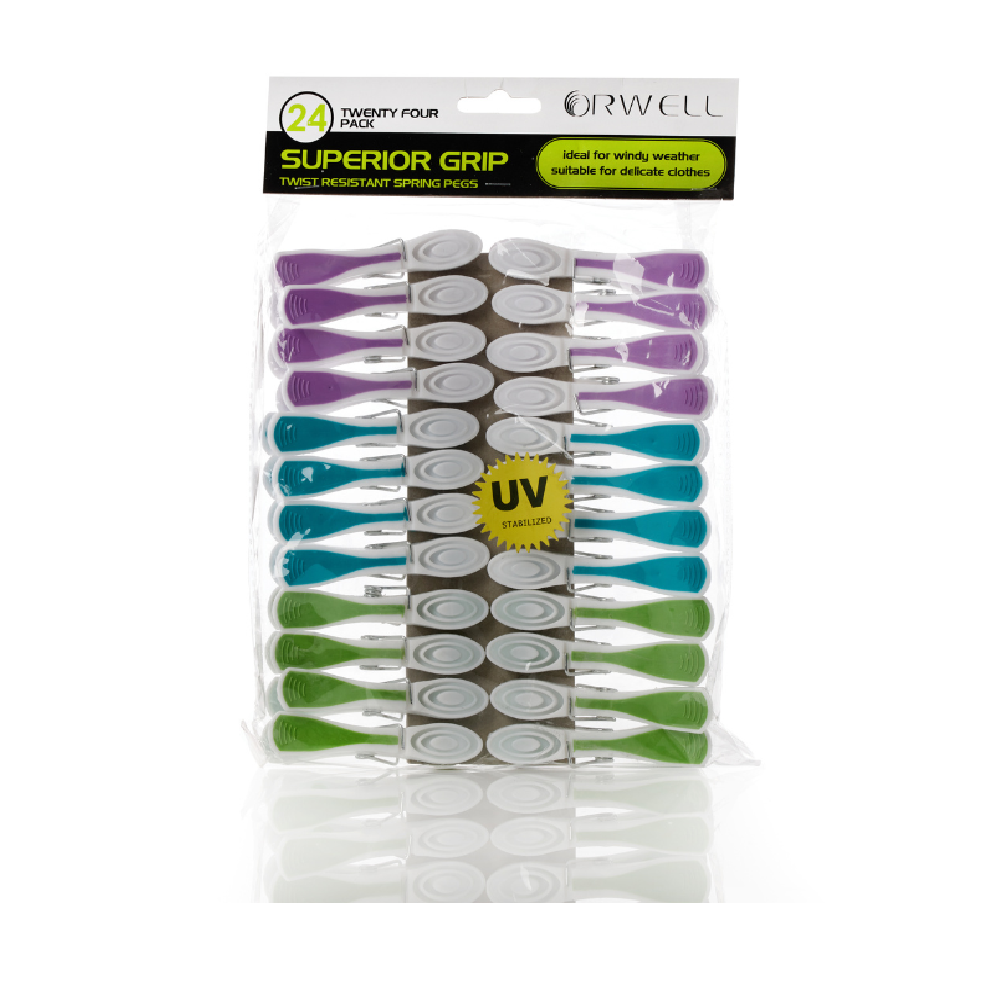 Orwell 6303 Superior Grip Spring Peg 24pk - Premium Pegs from Wilsons - Just $4.30! Shop now at W Hurst & Son (IW) Ltd