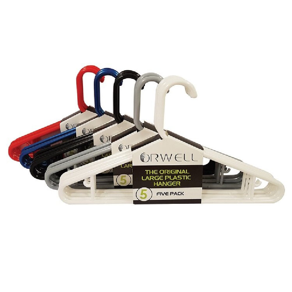 Orwell 1380-5 Original Large Plastic Hanger 5pk - Premium Clothes Hangers from Wilsons - Just $2.99! Shop now at W Hurst & Son (IW) Ltd