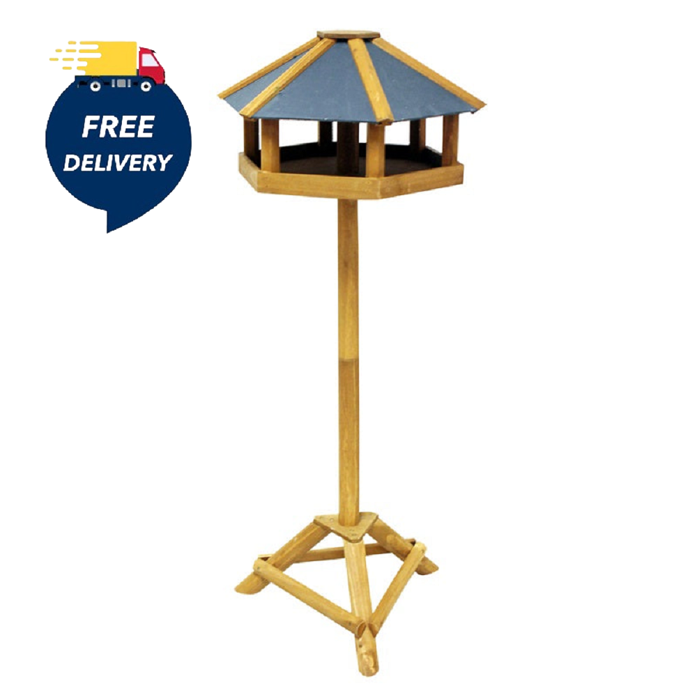 Kingfisher BFSLATE2FSC Hex Slate Roof Bird Table - Premium Bird Tables / Houses from Kingfisher - Just $78.95! Shop now at W Hurst & Son (IW) Ltd